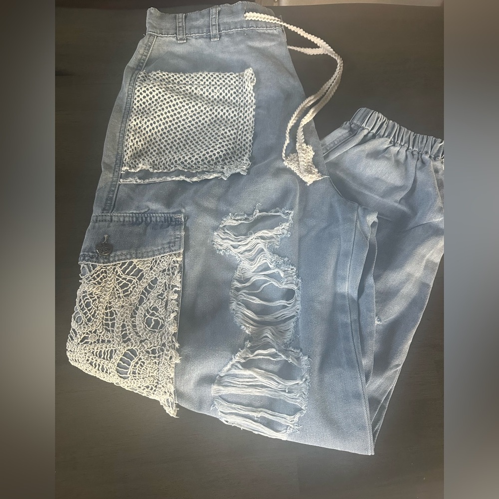 POL The Carefree Blue Denim Jogger Size M - Picture 11 of 11